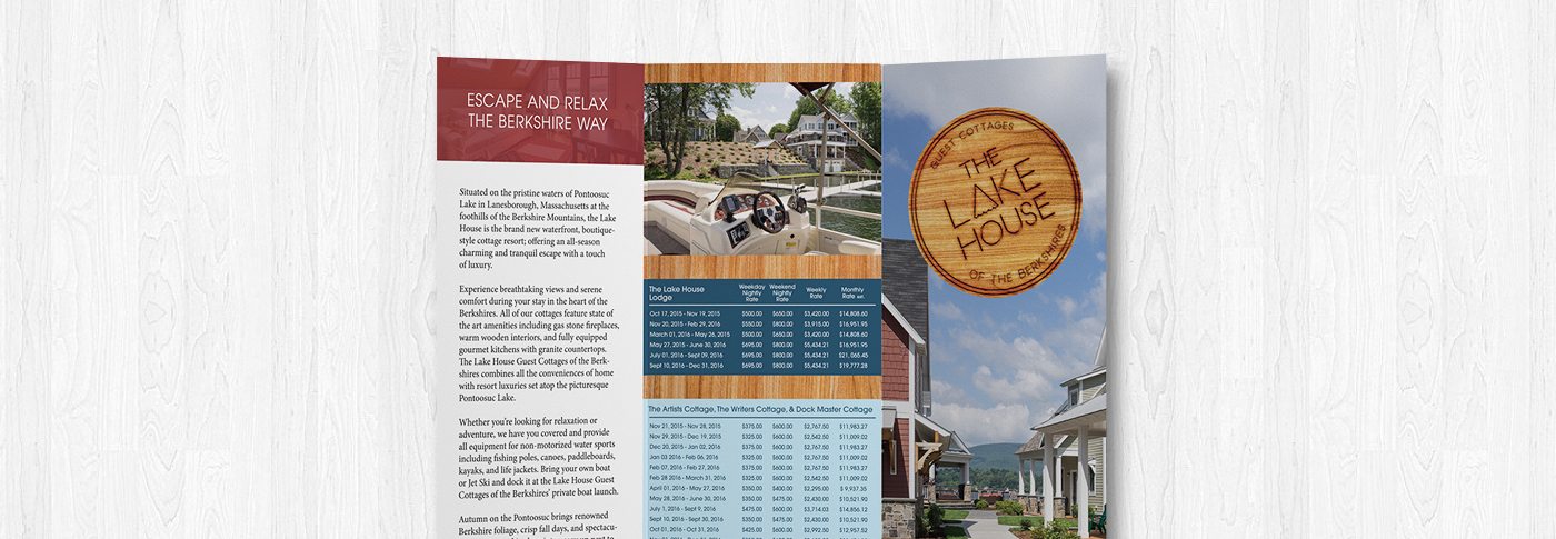 The Lake House | Print Brochures | Luxury resort branding